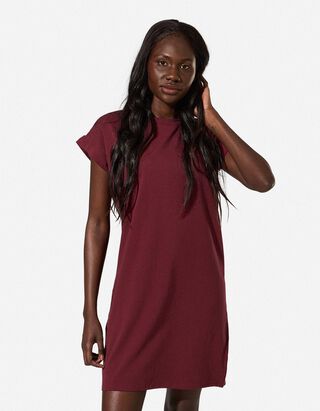 Kleid - gerade geschnitten - Dunkelrot