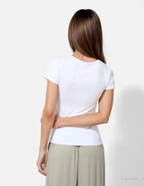 T-shirt - Slim Fit - bianco