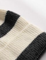 M&uuml;tze - Streifen - Off-White