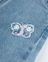 Paperbag stiliaus kelnės - Siuvinėjimai - sviesiai melynas