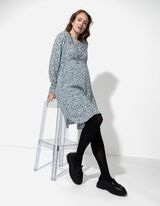 Robe de grossesse - Cordon coulissant sous tunnel à la base - Vert