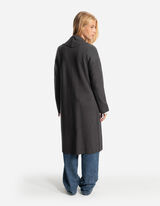 Cardigan lungo - Tasche applicate - grigio scuro