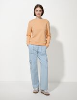 bluza - jednokolorowy - pomaranczowy