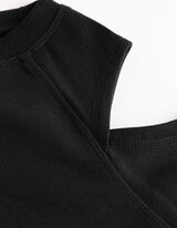 Sweatshirt - Cut-outs - Zwart