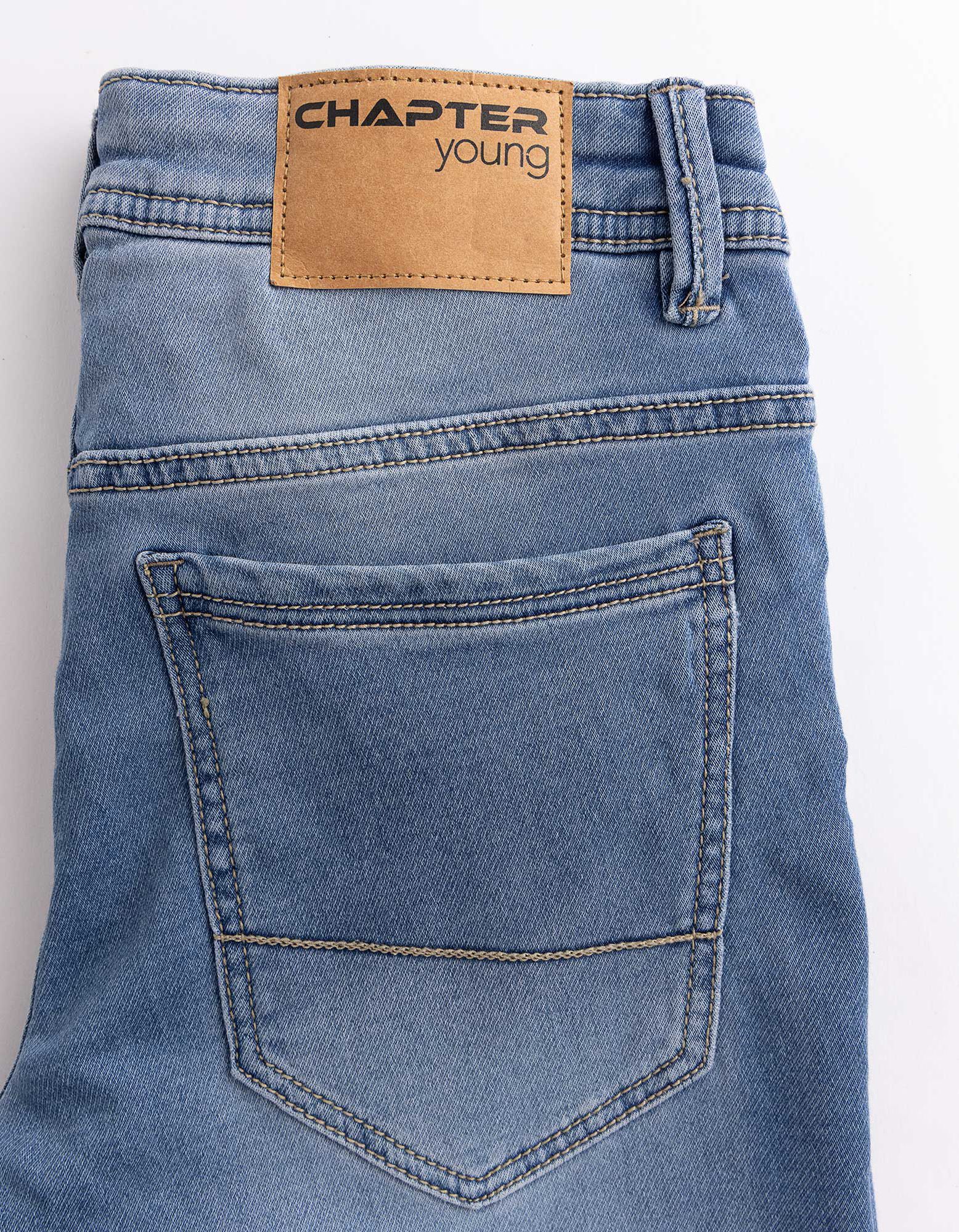 Jeans hlače - Učinki pranja - svetlo modra