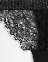 Tanga - Csipke - fekete