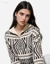Strickpullover - Jacquard - beige