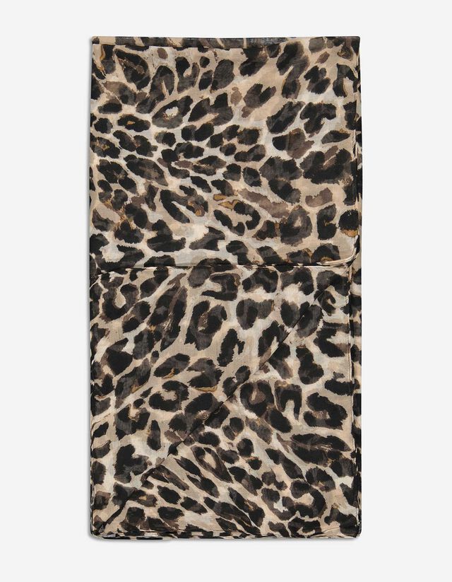 Șal - Animal print - Maro
