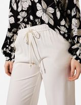 Pantalon - Aspect lin - blanc