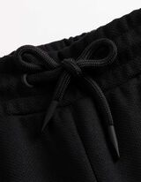 Cargohose - Piqu&eacute; - schwarz