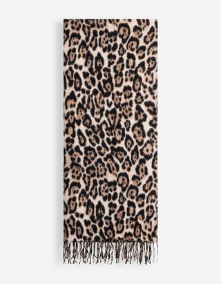 Schal - Leopardenmuster - Beige