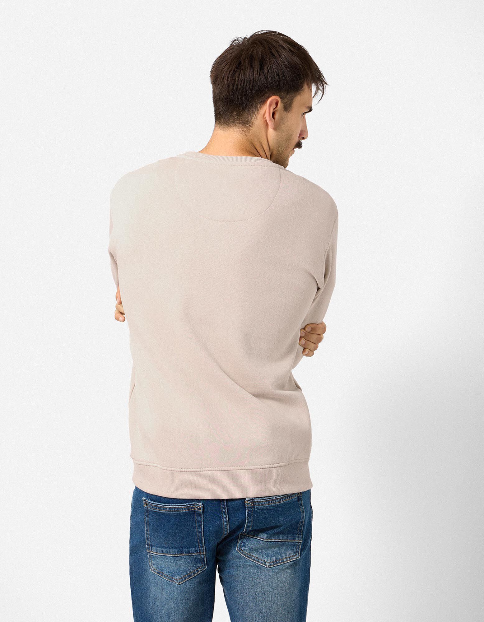 Sweatshirt - Relax Fit - Beige