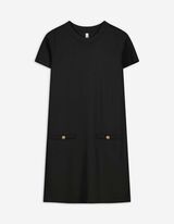 Kleid - Aufgesetze Taschen - schwarz