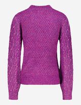 Džemper - Ukrasne perlice - ljubicasta