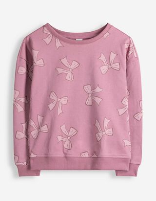 Sweatshirt - Allover-Print - Lila