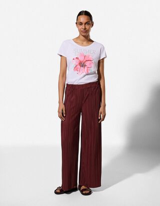 Hose - Elastischer Bund - dunkelrot