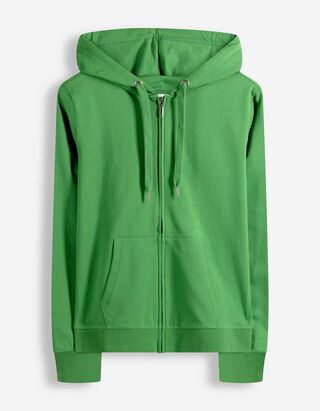 Sweatjacke - Kapuze mit Tunnelzug - dunkelgr&uuml;n