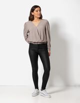 Maglia a manica lunga - Aspetto grinzoso - marrone