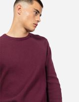 Pulóver - Gofri szerkezet - mélyvörös