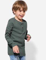 Hosszú ujjú felső - Henley nyakkivágás - zöld