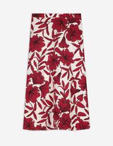 Rok in A-lijn - Print all-over - donkerrood