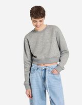 Mikina - skr&aacute;ten&yacute; - svetloseda