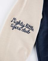 Tepláková bunda - Výšivky - tmavomodra