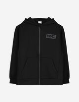 Sweatjacke - einfarbig - schwarz