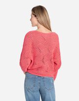 Pleteni pulover - &Scaron;i&scaron;mi&scaron; rukavi - svetlo-crvena