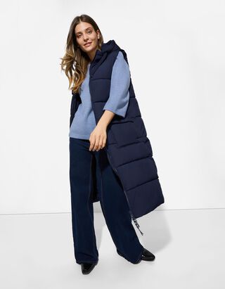 veste sans manches - Coupe Regular Fit - Bleu fonc&eacute;