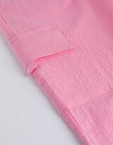 Hlače - seersucker - pink