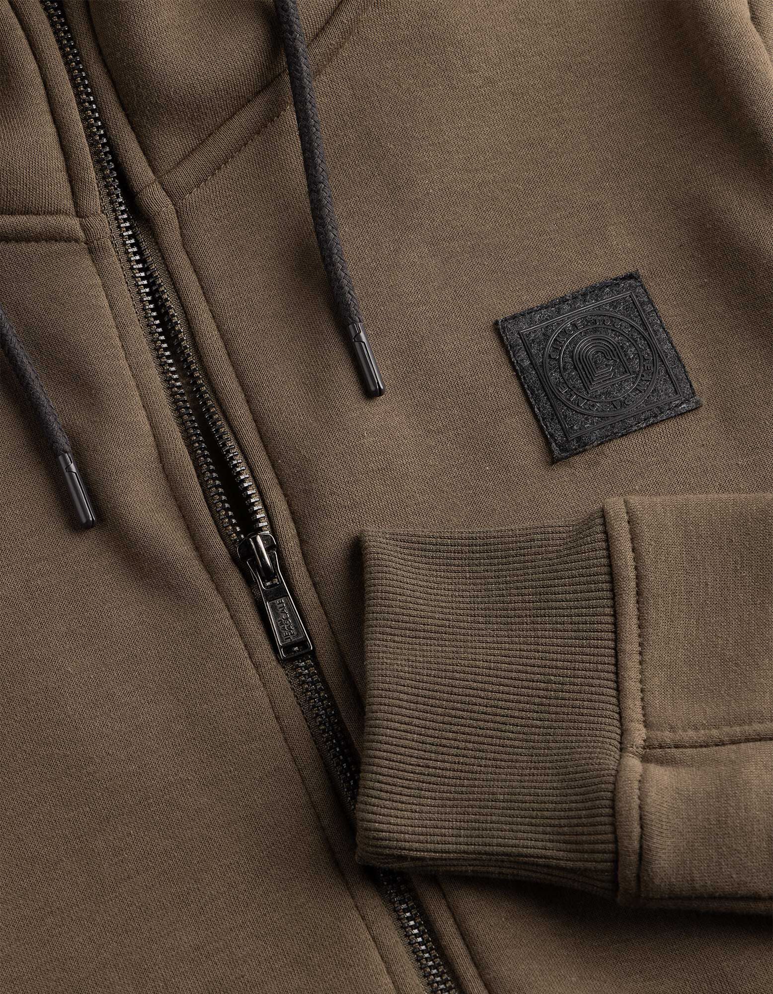 Sweatjacke - Kapuze - Braun