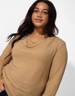 Shirt - Lurex - beige