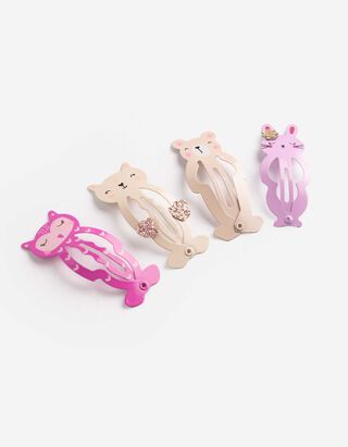 Haarklammer - Tiermotiv - Rosa