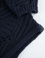 Trui - Vleermuismouwen - donkerblauw