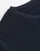 T-shirt - błyszczący nadruk - ciemny niebieski