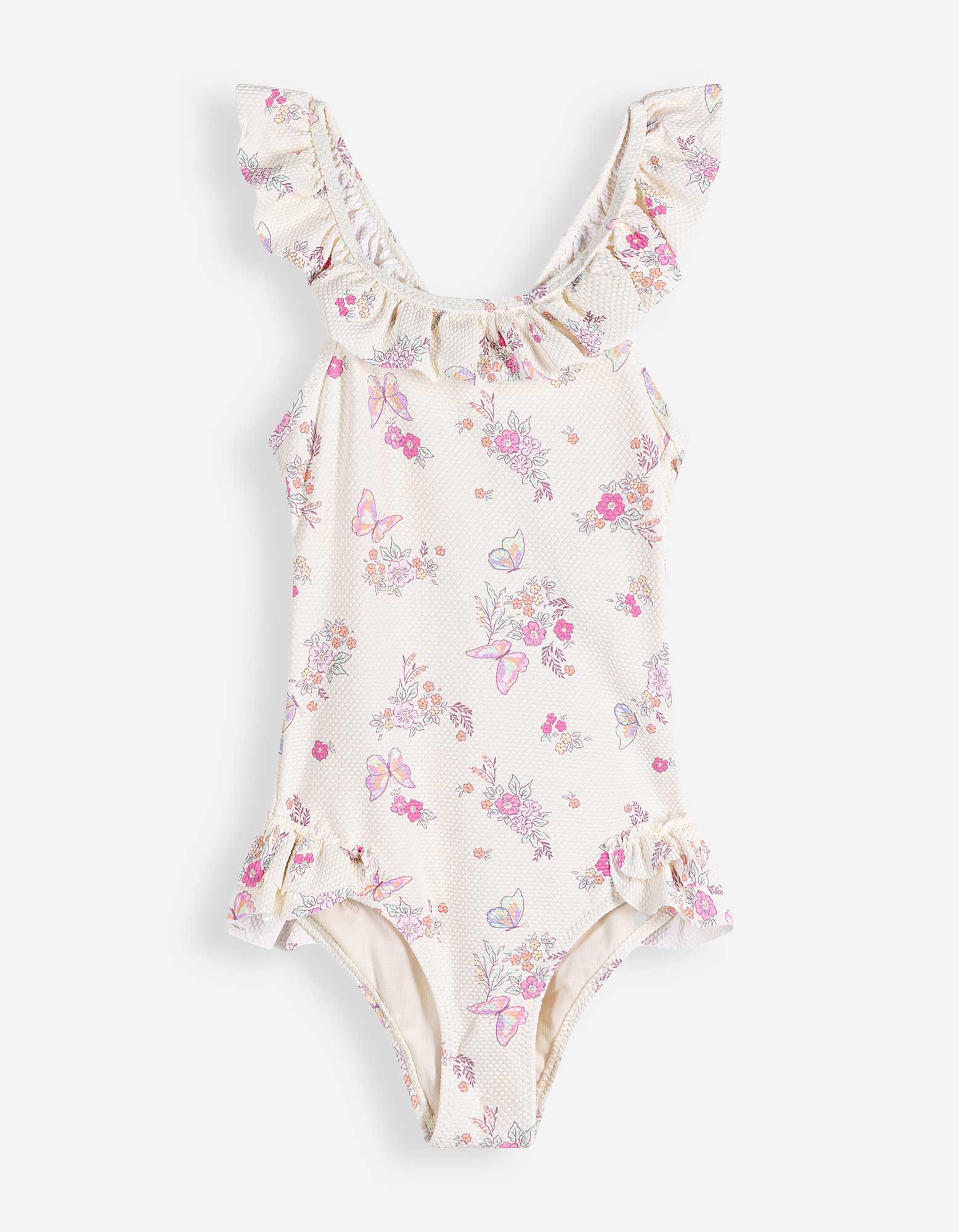 Maillot de bain - Mati&egrave;re structur&eacute;e - blanc