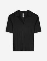 Poloshirt - Baumwoll-Mix - schwarz