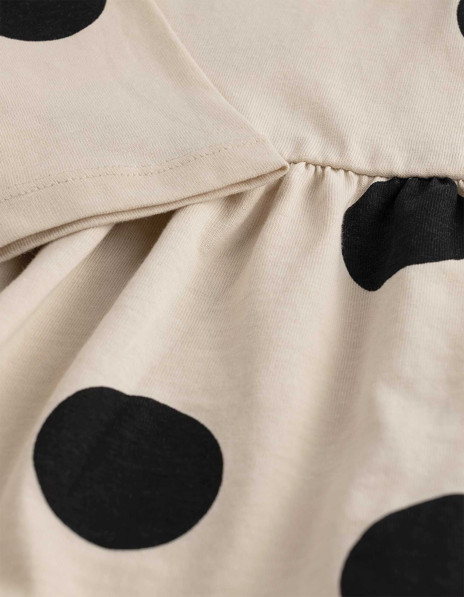 Kleid - Punktemuster - Beige