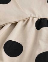 Kleid - Punktemuster - Beige