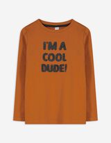 Langarmshirt - Print - braun