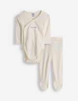Ensemble body et pantalon - Coffret cadeau - blanc