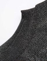 Maglia a manica lunga - Tessuto glitterato - nero