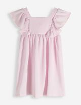 Blusenkleid - &Auml;rmel mit Volants - Rosa