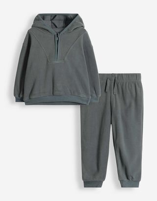 Set mikina a tepl&aacute;ky - Fl&iacute;s - Tmavě zelen&aacute;