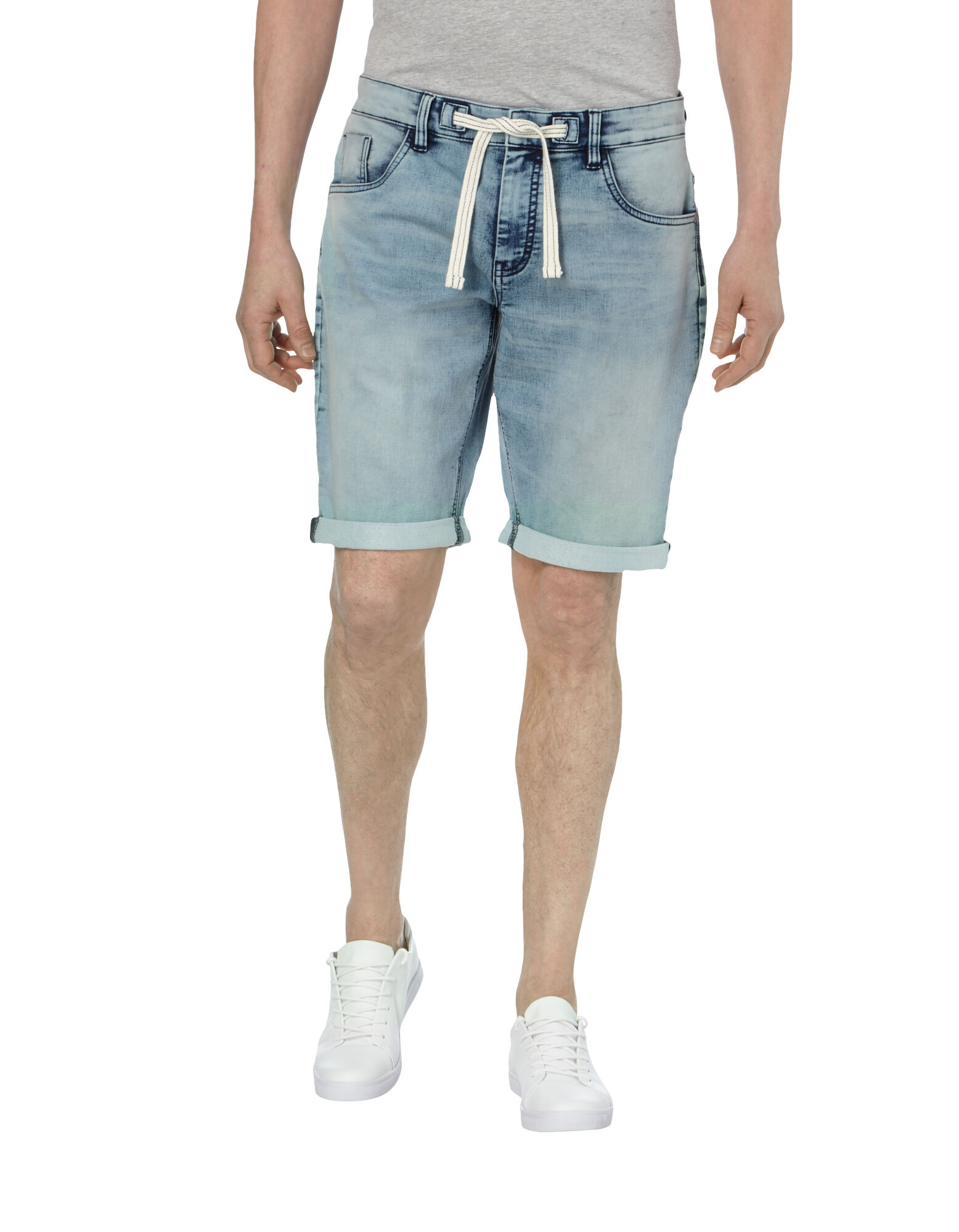 Herren 5-Pocket-Jeansshorts mit Tunnelzug