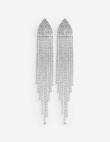 Náušnice - Ozdobné kamínky - stribrny