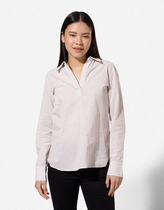 Tunika - Streifen - beige