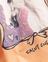 Tričko - Třpytiv&yacute; potisk - oranzova