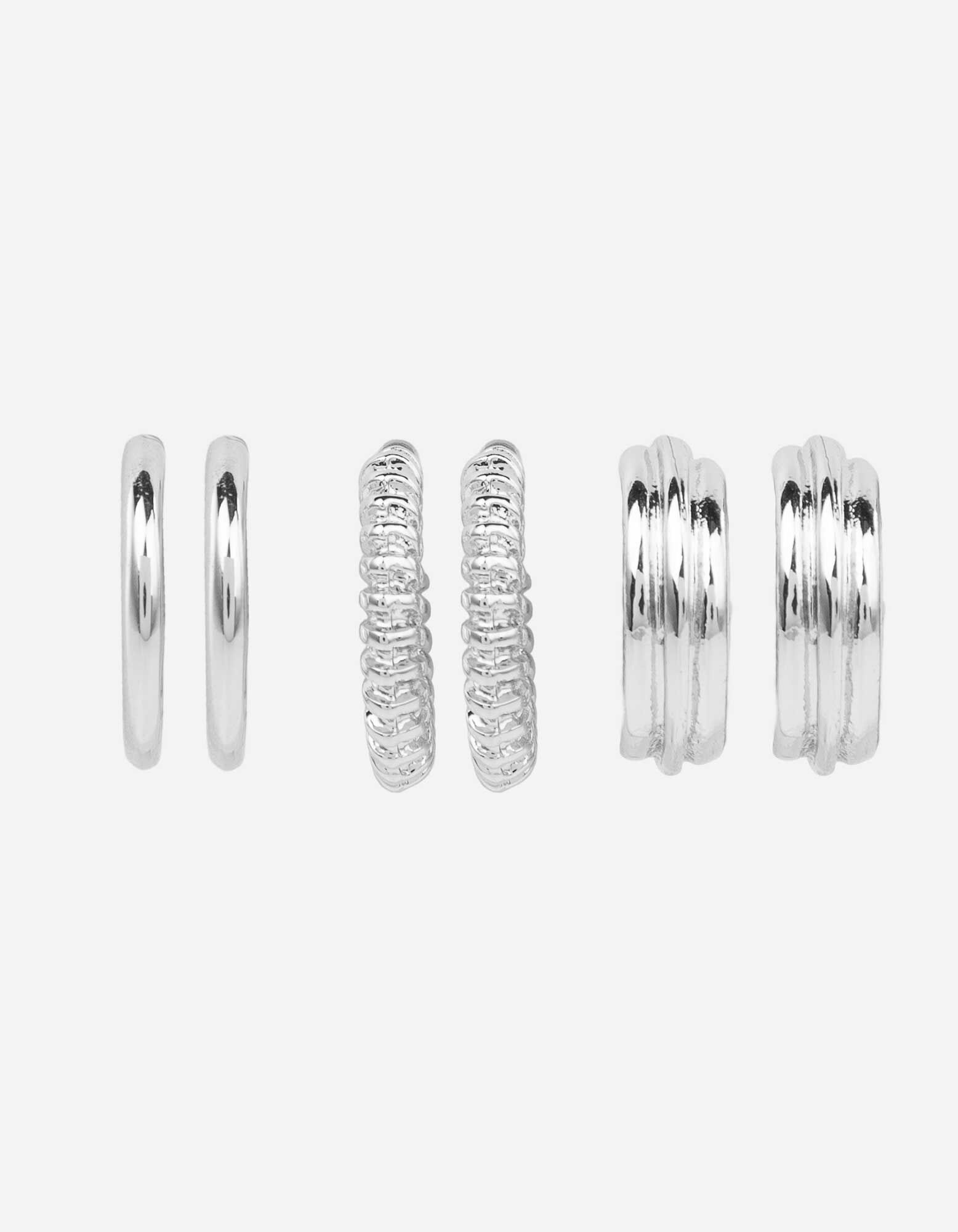 des boucles d'oreilles - Lot de 3 - Argent